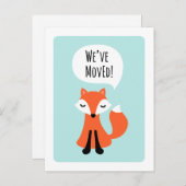 Schattige fox We hebben de adreswijziging verplaat Aankondigingskaart (Voorkant / Achterkant)