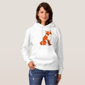 Schattige Fox Zittende Vrouwen Hoodie (Voorkant volledig)