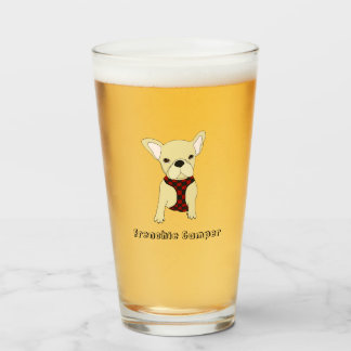 Schattige Frans Bulldog Camper Glass Glas