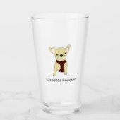 Schattige Frans Bulldog Camper Glass Glas (Voorkant)