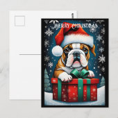Schattige Frans Bulldog kerstcadeau Briefkaart (Voorkant / Achterkant)