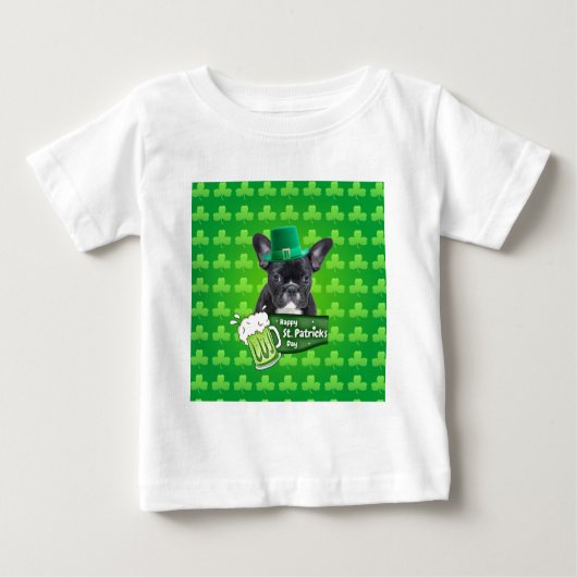 Schattige Frans Bulldog Puppy Pet St. Patrick Day (Voorkant)