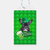 Schattige Frans Bulldog Puppy Pet St. Patrick Day Cadeaulabel (Voorkant)