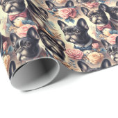 Schattige  Frans Bulldog schilderij Cadeaupapier (Rol Hoek)