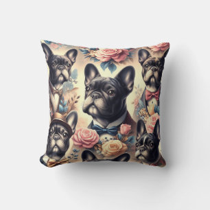 Schattige  Frans Bulldog schilderij Kussen