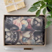 Schattige Frans Bulldog schilderij Tissuepapier (Geschenk)