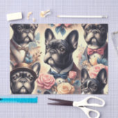 Schattige Frans Bulldog schilderij Tissuepapier (Craft)