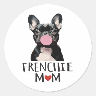 Schattige Franse buldog Ronde Sticker