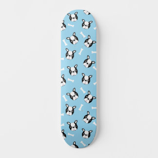 Schattige Franse Bulldog en Bot Patroon Skateboard