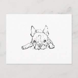 Schattige Franse Bulldog, Gepersonaliseerde Ansich Briefkaart