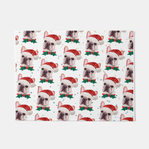 Schattige Franse Bulldog Hond Kerst Patroon Deurmat