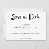 Schattige Franse Bulldog huwelijksfoto met een snu Save The Date (Achterkant)