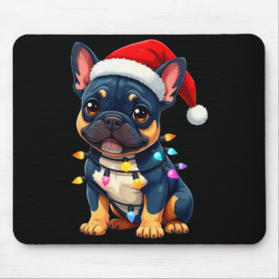 Schattige Franse Bulldog Kerstman Kersthuisdier Ho Muismat