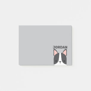Schattige Franse Bulldog met gepersonaliseerde naa Post-it® Notes