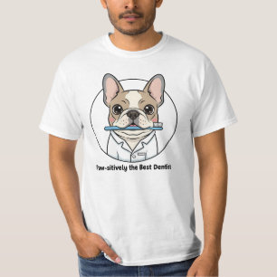 Schattige Franse Bulldog Tandarts Illustratie – Ho T-shirt