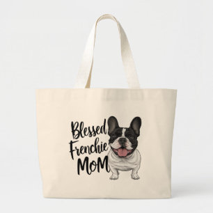 Schattige Franse Moeder Franse Bulldog Liefhebber Grote Tote Bag