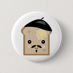 schattige franse toast ronde button 5,7 cm