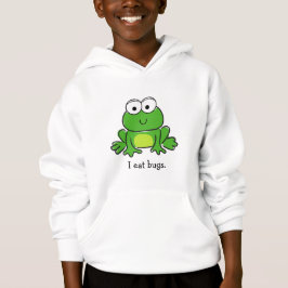 Schattige Frog Child's Hoodie - Ik eet insecten.