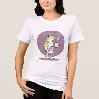 Schattige Frog Coffee Shirt voor vrouwen