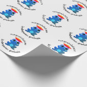 Schattige Frog Custom Kleuterschool Afstuderen Cadeaupapier (Hoek)