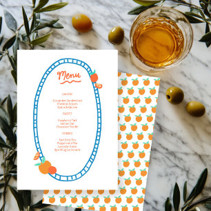 Schattige Fruit CUSTOM Bruids Baby shower Trouwfee Menu