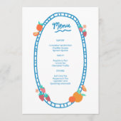 Schattige Fruit CUSTOM Bruids Baby shower Trouwfee Menu (Voorkant)
