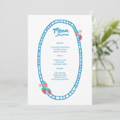 Schattige Fruit CUSTOM Bruids Baby shower Trouwfee Menu (Staand voorkant)
