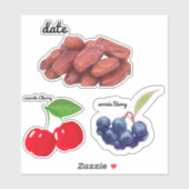 Schattige Fruit Grote 8 "x 8" Custom-Cut Vinyl Sti Sticker (Vel)