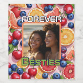 Schattige Fruit Theme Wijnlabel Wijn Etiket (Enkel label)