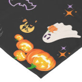 Schattige Fun Pumpkin spookvleermuis Witch Hallowe Korte Tafelloper (Hoek)