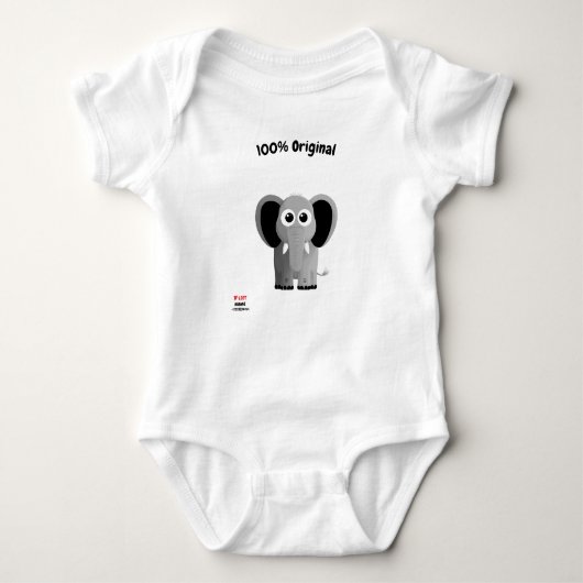 Schattige & Fun voor Natuur & Joy Lovers - Grey El Romper (Voorkant)