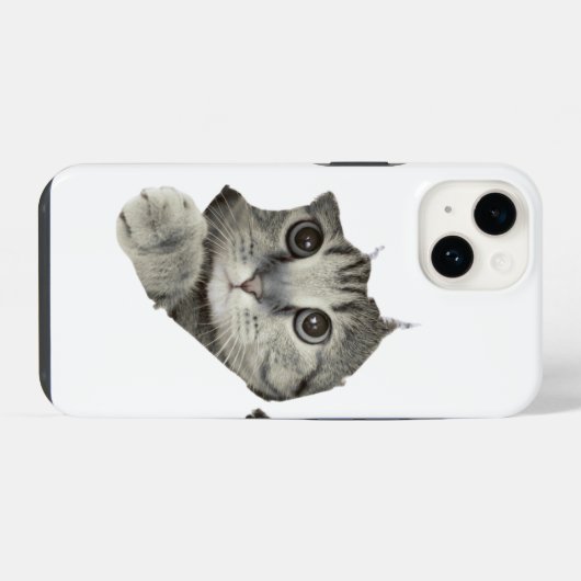 Schattige Funny Cat iPhone Case iPhone Hoesje (Achterkant horizontaal)