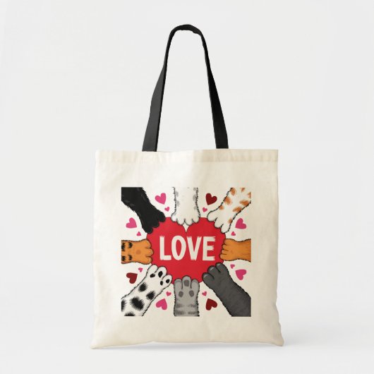 Schattige Funny Cat Paw Tote Bag (Voorkant)