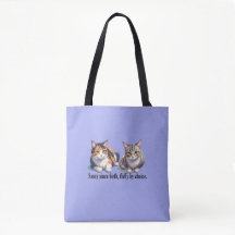 Schattige Funny Cat Theme Lichtblauw Tas
