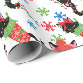 Schattige Funny Christmas Grumpy Cat Cadeaupapier (Rol Hoek)