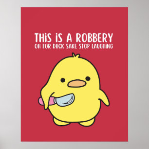 Schattige Funny Duck Duckling Quote Gezegde Poster