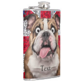 Schattige Funny English BullDog Heupfles (Rechts)