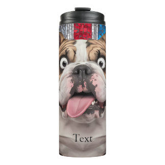 Schattige Funny English BullDog Thermosbeker