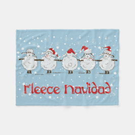 Schattige FUNNY Fleece Navidad Kerstmis Deken