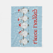 Schattige FUNNY Fleece Navidad Kerstmis Deken (Voorkant)