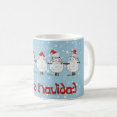 Schattige FUNNY Fleece Navidad Kerstmis Koffiemok (Voorkant rechts)