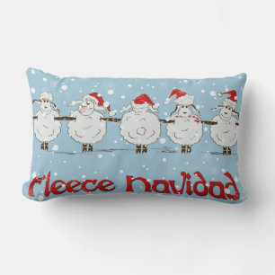 Schattige FUNNY Fleece Navidad Kerstmis Kussen