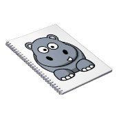 Schattige Funny Hippo Notitieboek (Rechterzijde)