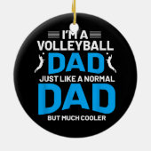 Schattige Funny Volleybal Gift Voor Papa's en Mann Keramisch Ornament (Achterkant)