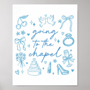 Schattige gaan naar de kapelbruid verloofde Bachel Poster