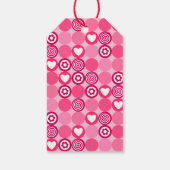 Schattige Galentine’s Day Pink Heart and Flower Pa Cadeaulabel (Achterkant)