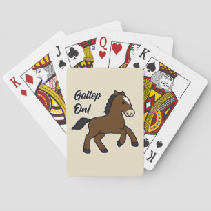 Schattige galop vooruit! Gelukkig veulen Kawaii pa Pokerkaarten