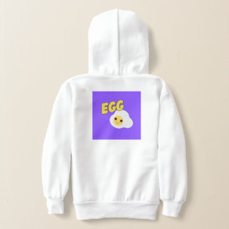 Schattige gebakken ei, waardoor iedereen blij en g