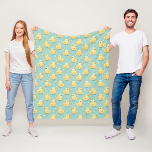 Schattige geel Baby Duck Kinder kamerpatroon Fleece Deken
