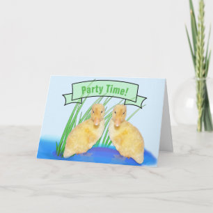 Schattige geel eendjes kinderverjaardagsfeestje